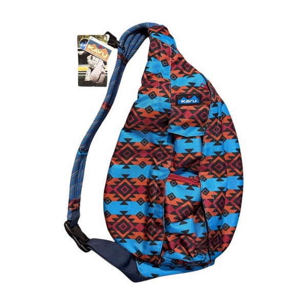 NEW KAVU Rope Sling Bag Aztec Navajo Print - Picture 1 of 10